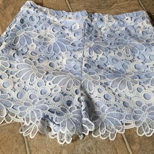 Blue and White Shorts